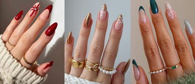 Uñas navideñas sencillas y sofisticadas para el 2024. Uñas para Navidad 2024: diseños elegantes y sencillos que serán máxima tendencia