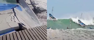 La furia del mar se lleva piscina de exclusivo hotel en Piura La furia del mar se lleva piscina de exclusivo hotel en Piura
