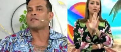 Christian Domínguez discute con Karla Tarazona Christian Domínguez se molesta y encara en vivo a Karla Tarazona: “Es una falta de respeto”