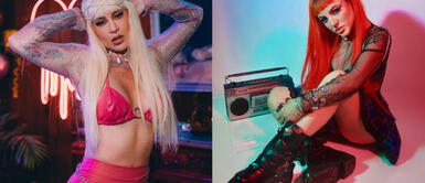 Leslie Shaw y Handa imponen tendencias con el cuero negro, cada una a su estilo único Leslie Shaw y Handa imponen tendencias con el cuero negro, cada una a su estilo único