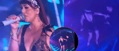 Corazón Serrano. ¡Tensión en el escenario! Irma Guerrero sufre fuerte caída durante concierto de Corazón Serrano
