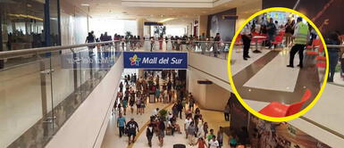Porcelanato EXPLOTA en el PISO del MALL DEL SUR y genera PÁNICO entre los asistentes Porcelanato explota en el piso del Mall del Sur y genera pánico