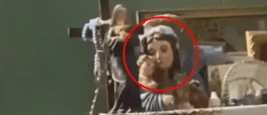 Video viral. Video inédito: Captan figura de la Virgen María "hablando" en plena madrugada