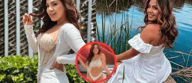 Estrella Torres Estrella Torres lleva el boho chic al máximo con bikini tejido con lentejuelas