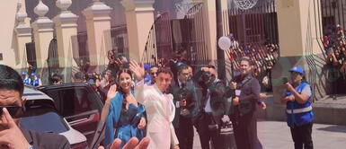 Said Palao llega de color blanco a su matrimonio con Alejandra Baigorria Said Palao llega de color blanco a su matrimonio con Alejandra Baigorria