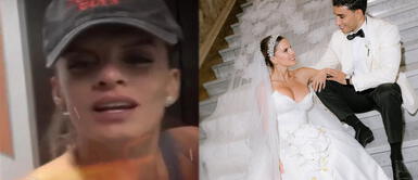 Alejandra Baigorria salió más que feliz de su fiesta de matrimonio. Alejandra Baigorria se pasa de tragos en su boda con Said Palao y deja a todos en shock con su reacción
