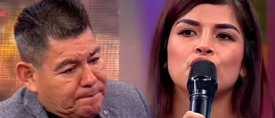 Dilbert Aguilar y Jhazmin Gutarra se presentaron en el programa de la Chola Chabuca "Avergonzado": Dilbert Aguilar no pudo contener las lágrimas al hablar de la infidelidad de su esposa