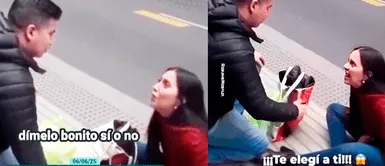 Joven se arrodilla para pedirle la mano a su novio entre súplicas y gritos, pero él no contesta Joven se arrodilla para pedirle la mano a su novio entre súplicas y gritos, pero él no contesta: “Cásate conmigo, te elegí a ti”
