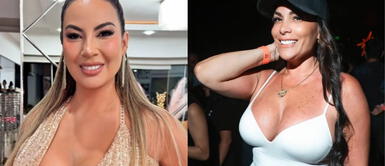 Evelyn Vela en el cumpleaños de Pamela López Evelyn Vela impacta en el cumpleaños de Pamela López con vestido arrasador de malla