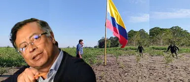 URGENTE Bandera gigante COLOMBIANA aparece en tierras peruanas URGENTE | Bandera gigante colombiana aparece en tierras peruanas