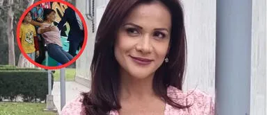 Mónica Sánchez Mónica Sánchez sufre aparatosa caída en conferencia de prensa de la telenovela ‘Eres mi bien’