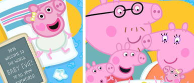 Peppa Pig y el resto de la familia cerdito le dan la bienvenida a la recién nacida Evie. 'Peppa Pig' estrena temporada 11 en HBO Max con la llegada de Evie, la bebé que cambiará todo