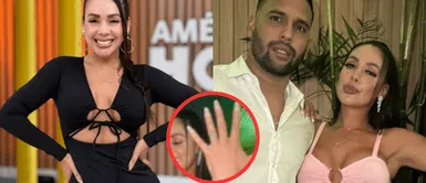 Dorita Orbegoso Dorita Orbegoso celebra su cumpleaños luciendo atractivo vestido y presume lujoso anillo de ¿compromiso?