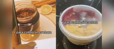 Pidió un clásico postre por app y el delivery de mazamorra morada con arroz con leche no fue lo que esperaba Pidió un clásico postre por app y el delivery de mazamorra morada con arroz con leche no fue lo que esperaba
