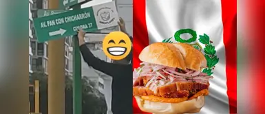 Hombre cambia el nombre de avenida a “Pan con chicharrón" Hombre cambia el nombre de avenida a “Pan con chicharrón” y redes exigen ¡feriado nacional!