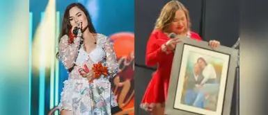 Lesly Águila en concierto de Corazón Serrano Lesly Águila vive emotivo momento en pleno show de Corazón Serrano: fans la sorprenden con homenaje a su abuela fallecida