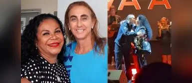 Eva Ayllón y Natalia Málaga juntas en escenario. Eva Ayllón sorprende a asistentes al subir a Natalia Málaga a escenario y dedicarle emotivo mensaje: "Mi suerte ha cambiado a tu lado"