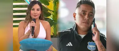 Pamela López es denunciada por Christian Cueva Pamela López se entera antes de aparición en vivo que Christian Cueva la denunció por maltrato psicológico