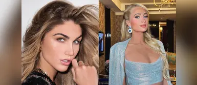 Alessia Rovegno junto a Paris Hilton en la Semana de la Moda Alessia Rovegno celebra con Paris Hilton en exclusiva fiesta en París y cautiva en la Semana de la Moda