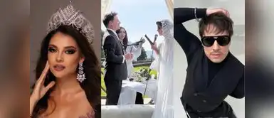 Salim Vera y Claudia Sobenes celebran su boda: la novia sorprende con dos vestidos nupciales. Claudia Sobenes deslumbra en boda con Salim Vera con dos vestidos de novia y un elegante velo con capucha