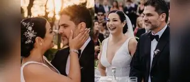 Natalia Salas y su esposo cumplieron uno de sus sueños. Natalia Salas, su esposo Sergio Coloma y su hijo enternecen con su baile grupal durante la boda religiosa