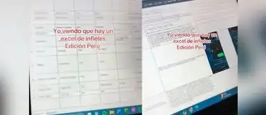Se hizo viral una lista de infieles en TikTok. ¿Está tu nombre? Exponen “lista negra de infieles” en Excel y miles ya buscan nombres