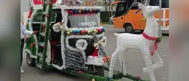 Ingeniosa decoración cautiva las calles de Villa El Salvador. ¡LOCURA NAVIDEÑA! “Motonoel” paraliza Villa El Salvador y revienta TikTok con su extravagante decoración
