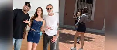 Maju Mantilla es vista junto a Ricardo Gareca y Jefferson Farfán. Maju Mantilla fue vista en grabación de podcast con Ricardo Gareca: la exreina sería el otro jale