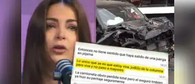 Laura Spoya dio detalles de sus accidente. Laura Spoya CAMBIA SU VERSIÓN con Magaly y revela qué pasó realmente en el accidente