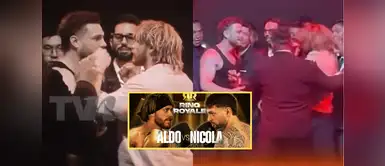 Nicola Porcella y Aldo De Nigris tuvieron un tenso enfrentamiento en su primer careo en Ring Royale Fight. Nicola Porcella y Aldo De Nigris se empujan y desatan tensión en su primer careo en Ring Royale Fight