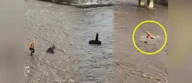 Rescate de perrito en Río Rímac termina mal Fuerte caudal del río Rímac arrastra a hombre que intentaba rescatar a perrito: nadie pudo ayudarlo