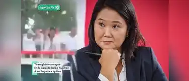 Keiko Fujimori tuvo un INESPERADO recibimiento en Iquitos. ¡INESPERADO! Keiko Fujimori es impactada por un globo en la cara durante actividad política en Iquitos