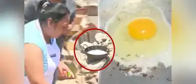 Mujer aprovecha el intenso sol para cocinar un huevo ¡Lima arde! Mujer fríe un huevo usando solo el calor del sol: "Ahorramos también"