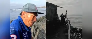 Hombre vive desde hace 26 años frente al mar en una casa que construyó con palos y materiales que dejó la marea. Adulto mayor vive desde hace 26 años frente al mar en una casa que construyó con palos y restos que dejó la marea