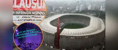 Municipalidad de Lima decidió darle una fuerte sanción por incumplir normas. Clausuran el Estadio Nacional por incumplir normas tras concierto que se extendió hasta la madrugada