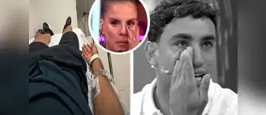 Said Palao en camilla Said Palao aparece en una camilla y con suero tras impactante mensaje de Alejandra Baigorria