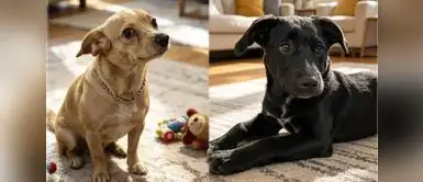 Gigi (izquierda) y Negrita (derecha) ambas perritas están en adopción. 'INCONDICIONAL' rescata perros y gatos en abandono y les busca un hogar para siempre