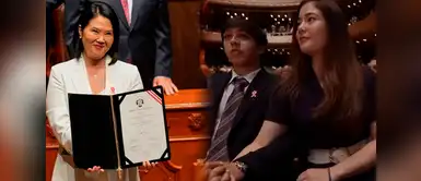 Kyara Villanella asiste a ceremonia de credenciales de Keiko Fujimori acompañada de su novio Kyara Villanella y su novio se roban la atención durante ceremonia oficial de entrega de credenciales a Keiko Fujimori: Así fue su aparición