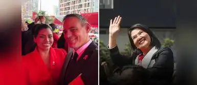 Mark Vito y su novia Leslie Echavarría se 'roban' las miradas junto a Keiko Fujimori en la Parada Militar: También la acompañaron en cena de gala Mark Vito y Leslie Echavarría destacan junto a Keiko Fujimori en eventos oficiales