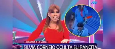 Silvia Cornejo reaparece con su esposo y una posible pancita. Silvia Cornejo genera sospechas de embarazo tras las imágenes que presentó Magaly Medina