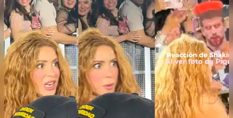 Shakira horrorizada al ver el rostro de Gerard Piqué en su concierto Shakira horrorizada al ver el rostro de Gerard Piqué en su concierto