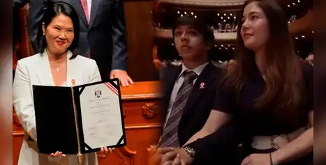 Kyara Villanella y su novio se roban la atención durante ceremonia oficial de entrega de credenciales a Keiko Fujimori: Así fue su aparición Kyara Villanella y su novio se roban la atención durante ceremonia oficial de entrega de credenciales a Keiko Fujimori: Así fue su aparición