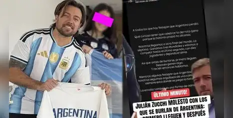Julián Zucchi lanza fuerte comentario tras la caída de Argentina y usuarios creen que fue una indirecta para Perú Julián Zucchi lanza fuerte comentario tras la caída de Argentina y usuarios creen que fue una indirecta para Perú