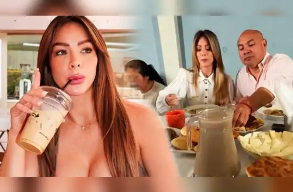 Sheyla Rojas se emociona en desayuno electoral. wapa.pe