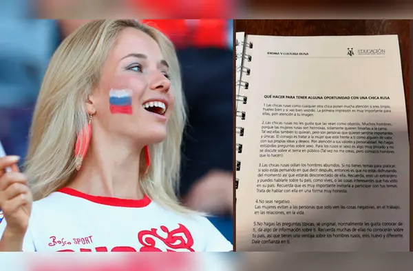 El polémico manual para "ligar en Rusia 2018" wapa.pe