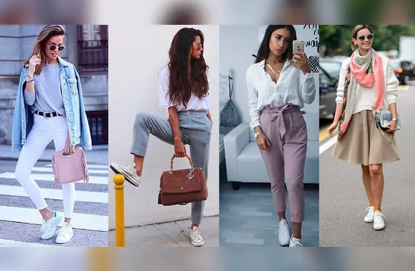 Outfits con zapatillas blancas para la oficina wapa.pe