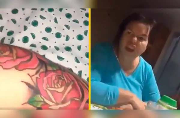 Esta mamá se vuelve viral en Facebook por su divertida reacción al ver el tatuaje nuevo de su hijo. wapa.pe