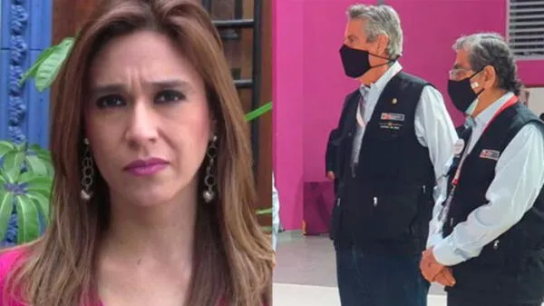 Verónica Linares le enseña al presidente cómo ponerse la mascarilla