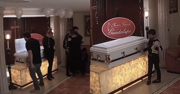 El niño fue buscado por todo el funeral y fue hallado dentro del cajón de su hermano. wapa.pe