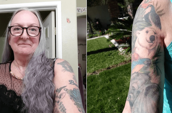Facebook viral: Anciana de 67 años decidió tatuarse animales en peligro de extinción en su cuerpo con el objetivo de generar conciencia fotos